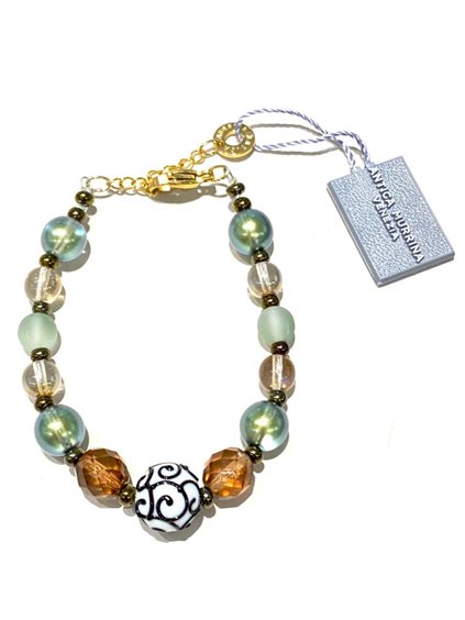 Bracciale Donna In Vetro Di Murano Antica Murrina Veneziana - Modello Sandy W BR875A07